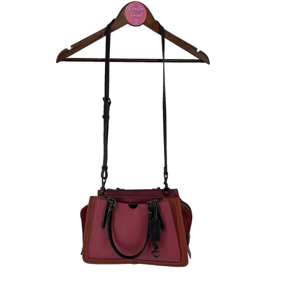 Coach Dreamer In Colorblock Tote V5 Dusty Pink Multi Leather Style 79443 - Picture 1 of 16